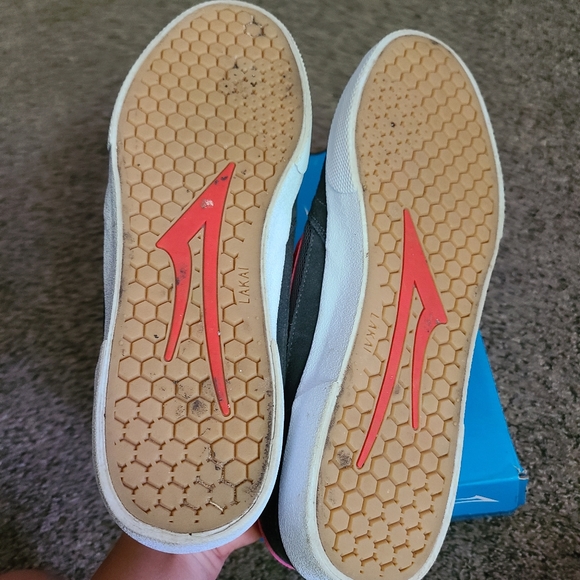 Lakai Cambridge Charcoal/Flame Skate Shoes - Picture 5 of 7